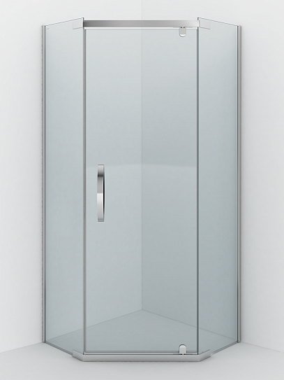 Душевое ограждение 90х90 ALEX BAITLER AB215-90 трапеция,  без поддона