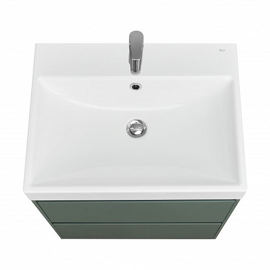Тумба с раковиной Roca Ona 600 A857613513 2 ящика,зеленый матовый