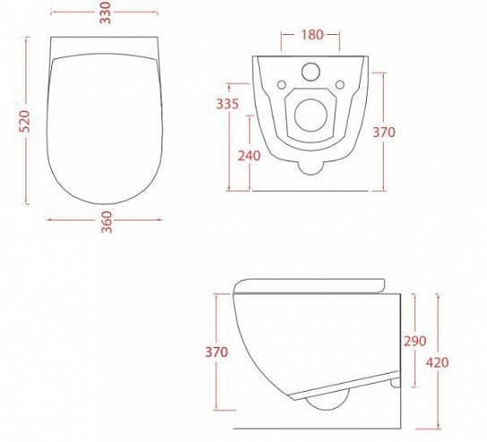 Унитаз Artceram File подвесной безободковый