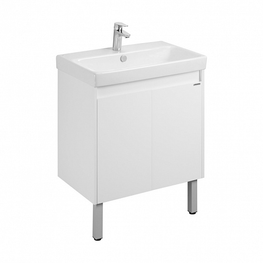 Тумба под раковину AQUATON Сканди Doors 70 белый глянец/белый матовый 1A278901SD010