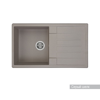 Мойка гранитная Акватон Верона  серый шелк 1A710032VR250