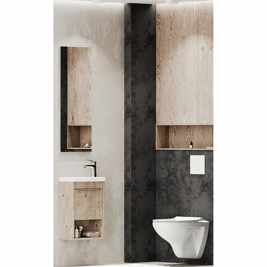 Подвесной унитаз безободковый с инсталляций Сантек Бореаль rimless (с тонким сиденьем, панель белая 1WH501832