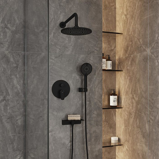 Душевая система с тропическим душем Milardo Rora RORBL02M67