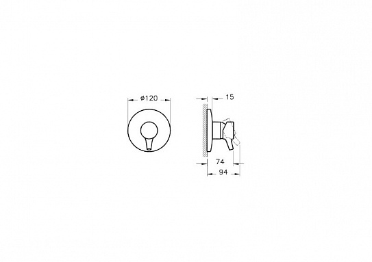 Смеситель для душа Vitra Nest Trendy A42229EXP (внешняя часть)