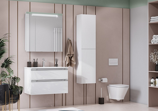 Зеркальный шкаф Roca Victoria Nord 80 белый глянец ZRU9000033