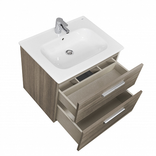 Тумба под раковину Roca Victoria 60 городской дуб 2 ящика A857468402