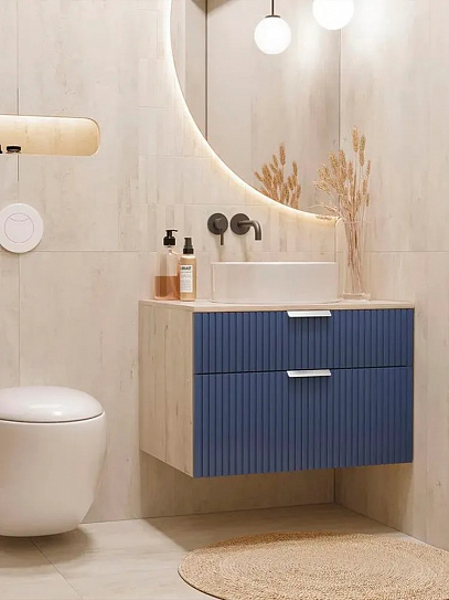 Раковина накладная 40 см круглая Sanita Luxe Best Slim 40 BST40SLWB01S