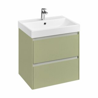 Тумба под раковину Roca Ona Olive 600 оливковый матовый, 2 ящика, ZRU9307859