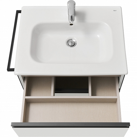 Тумба под раковину Roca Domi 60 белый глянец 2 ящика A857458806