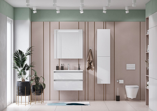 Зеркальный шкаф Roca Victoria Nord 80 белый глянец ZRU9000033