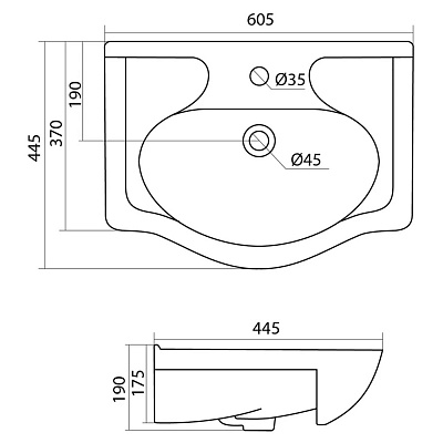 Раковина Santek Селигер 60 1WH110268