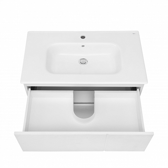 Тумба с раковиной Roca Luna 80 2 ящика ZRU9307765, белый