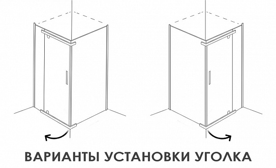 Душевое ограждение 90х90 ALEX BAITLER AB244-90 тонированное стекло, квадрат, без поддона