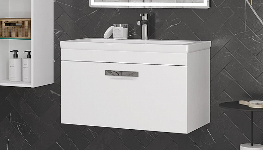 Тумба под раковину Estea 800-0-1 (Moduo) навесная Velvex (раковина в комплект не входит)
