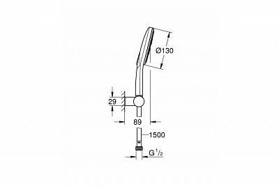 Душевой набор Grohe RSH SmAct 26580000 130 III,крг,9.5,настр