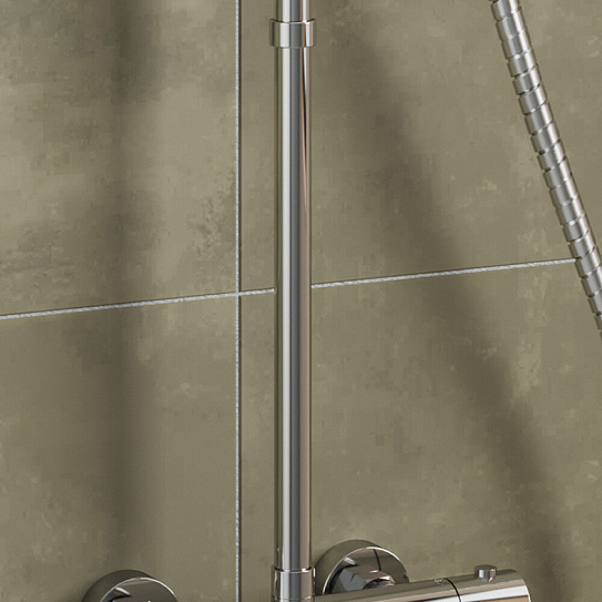 Удлинитель штанги для душевой системы, круглый, глянцевый хром, Ideal Spa, ILS30CRM38