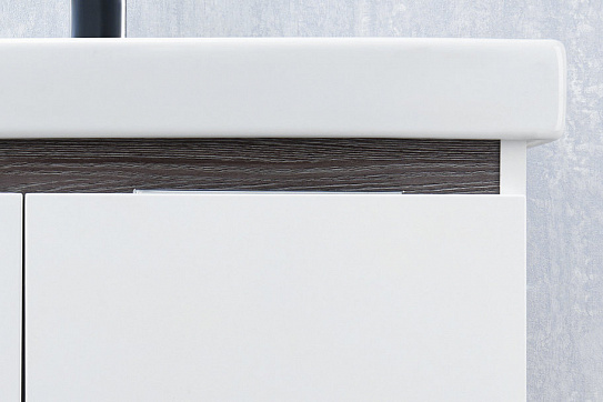 Тумба под раковину Aquaton Рене 60 белый, грецкий орех 1A258501NRC80