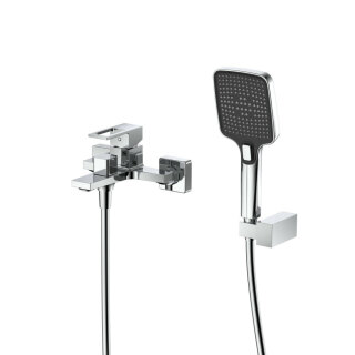 Смеситель для ванны с душем DQ Dortmund DA1713201 короткий излив хром