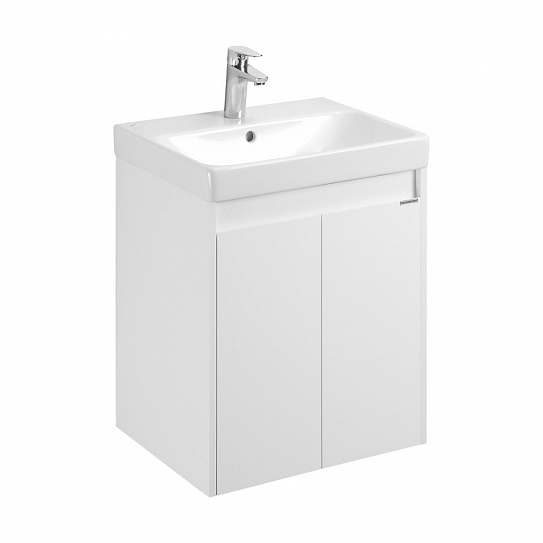 Тумба под раковину AQUATON Сканди Doors 55 белый глянец/белый матовый 1A278801SD010