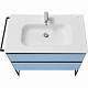 Тумба с раковиной Roca Domi 80 2 ящика ZRU9307871, небесный синий матовый