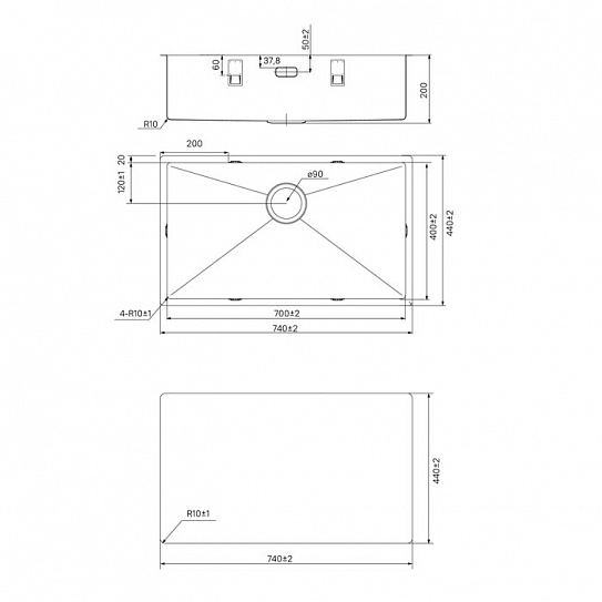 Мойка Iddis Edifice EDI74G0i77