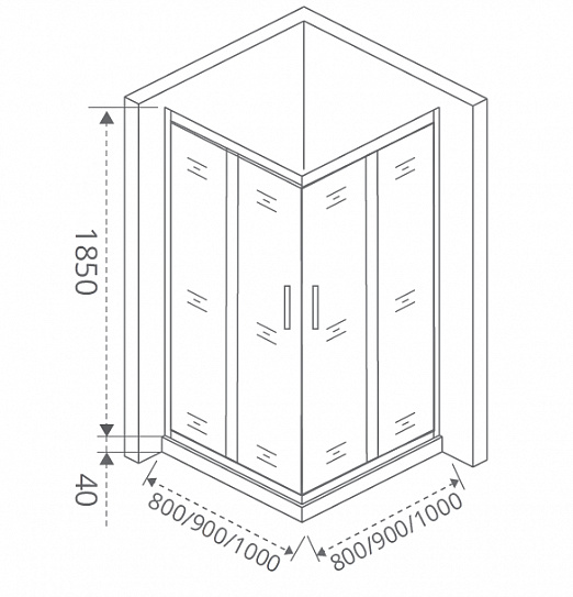 Душевое ограждение Good Door Latte CR-90-C-WE