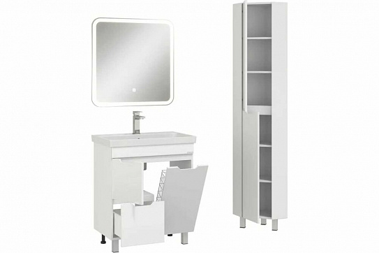 Пенал напольный для ванной АЙЛЕНД 30 угловой, напольный Onika 403082