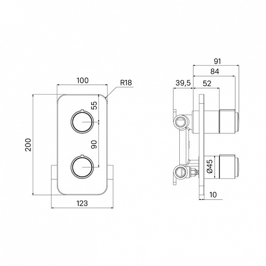 Встраиваемый смеситель для душа Iddis SlideSLIBLBTi67
