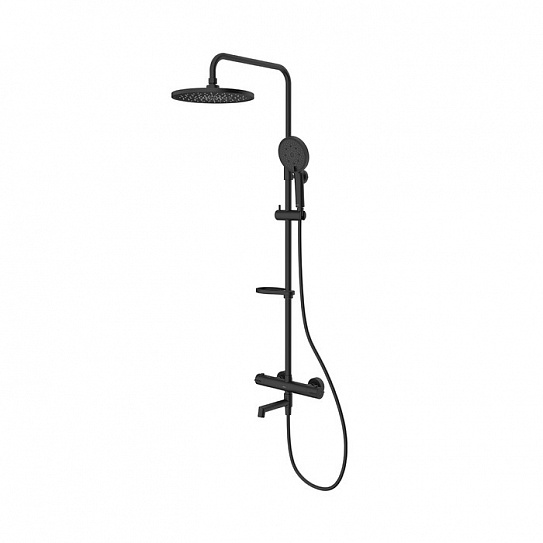 Душевая система с термостатом Milardo Ideal Spa ILSBLTHM06 цвет черный