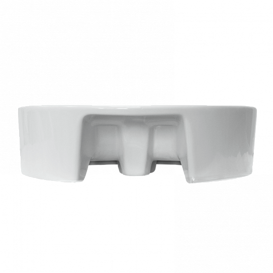 Раковина накладная 43 см круглая Sanita Luxe Best Shelf 43 BST43SLWB01SH  с отверстием под смеситель