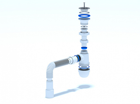 Сифон для мойки АНИ пласт 1 1/2