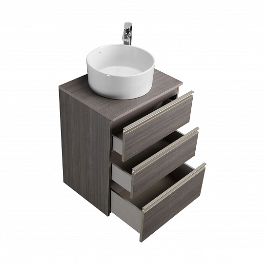 Тумба под раковину Roca The Gap 60 городской дуб 3 ящика A857404402