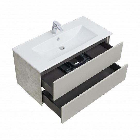 Тумба под раковину Aquaton Сохо 60 cлэйт, галька серая 1A258001AJ9A0