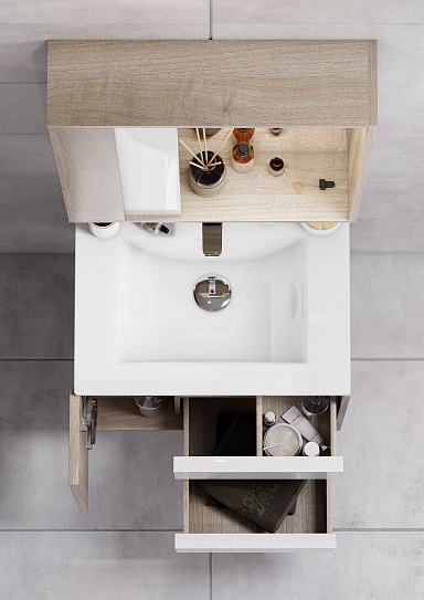 Тумба под раковину Aquaton Бостон 75 дуб эврика 1A252601BN010