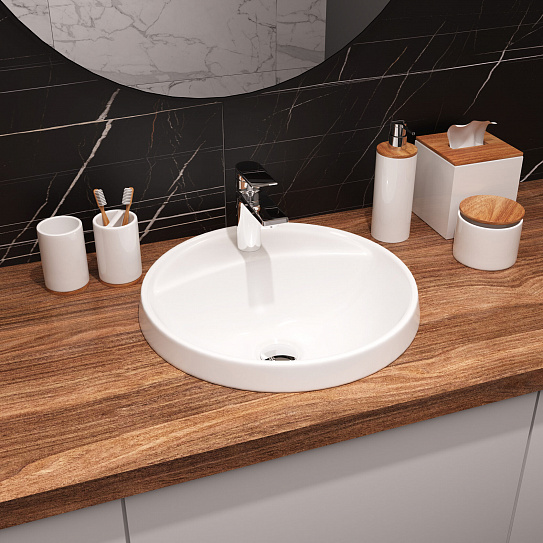 Раковина врезная Sanita Luxe "Art Inside" 43 ART43SLWB01I