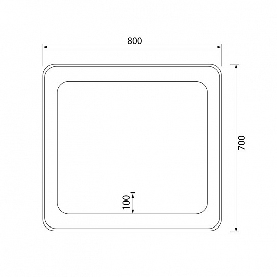 Зеркало с подсветкой 80х70 IDDIS Esper 80 см ESP8000i98