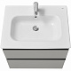 Тумба с раковиной Roca Domi 60 2 ящика серый матовый ZRU9307873