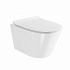 Подвесной безободковый унитаз Vitra Vortex M50  тонкая крышка-сиденье с микролифтом 8302B003-6404