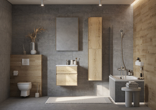 Тумба под раковину Aquaton Либерти 60 дуб эльвезия 1A279401LYC70