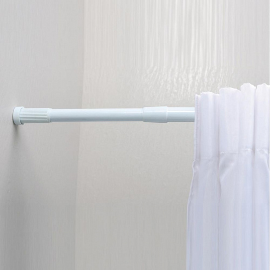 Карниз для ванной  раздвижной Fixsen, FX-51-013, алюминий-белый, 140-260 см.