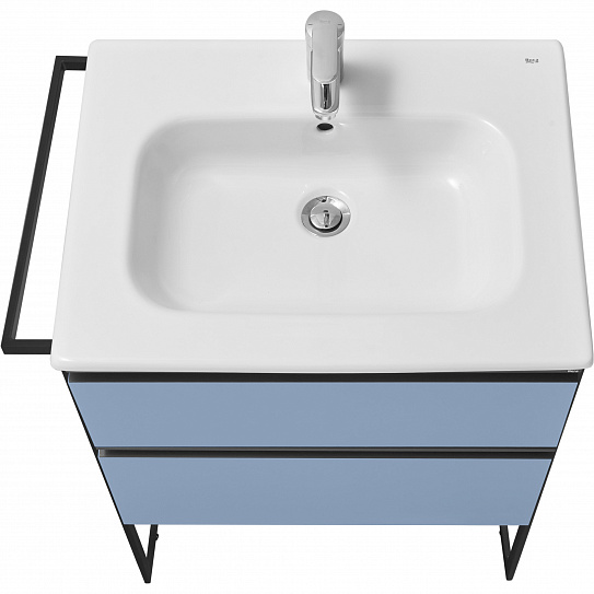 Тумба под раковину Roca Domi 60 2 ящика небесный синий матовый ZRU9307870