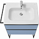 Тумба с раковиной Roca Domi 60 2 ящика ZRU9307870, небесный синий матовый