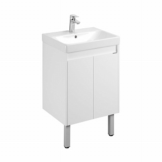 Тумба под раковину AQUATON Сканди Doors 55 белый глянец/белый матовый 1A278801SD010