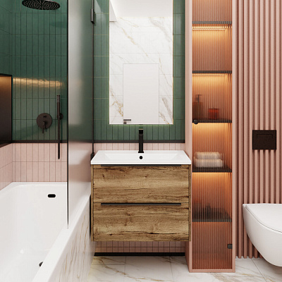 Тумба под раковину 100 см дуб (рак. 251275) La Fenice Tesoro FNC-01-TES-DGT-100-2