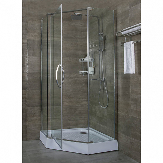 Душевое ограждение 90х90 ALEX BAITLER AB215-90 трапеция,  без поддона