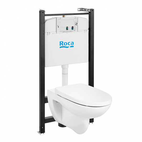 Комплект инсталляция с подвесным унитазом Roca Debba Round Pack 893104980 с сиденьем микролифт