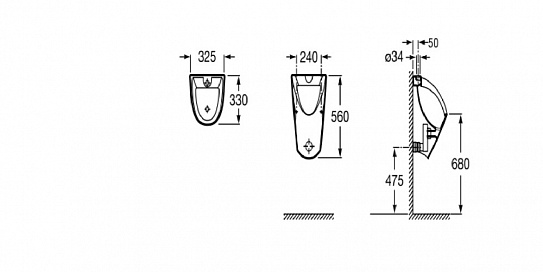Писсуар Roca Chic с сифоном 35945L000