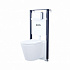 Подвесной унитаз с инсталляцией и клавишей смыва белой, Basic, IDDIS, BASC030i73