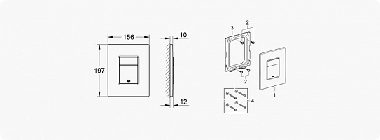 Инсталляция для унитаза Grohe Rapid SL  3в1 с панелью смыва 38772001 (квадрат белая)