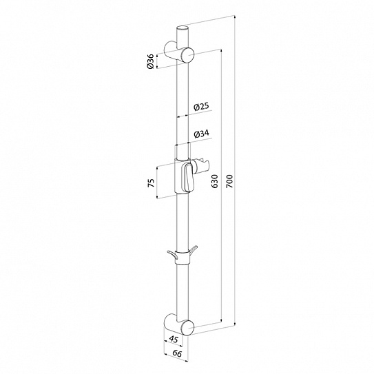 Стойка для душа Milardo Ideal Spa ILS70C0M17